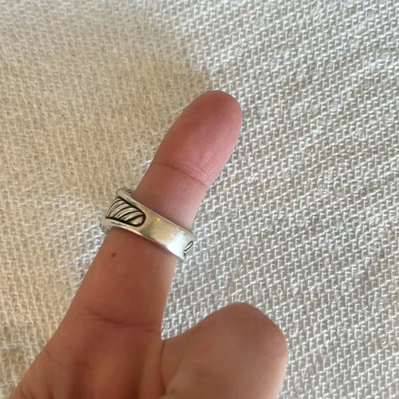 100% Authentic David Yurman blue Topaz/diamond ring size 7 - Picture 3 of 9